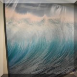 A08. Oversized wave print on canvas. 55”h x 79”w 